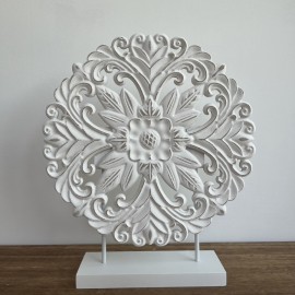 Sculpture mandala en bois