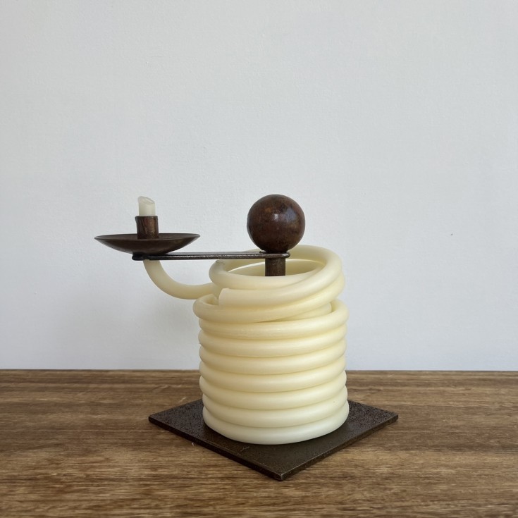 Bougie spirale avec socle