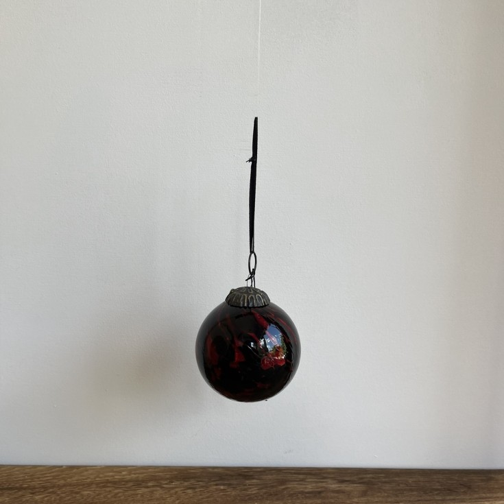 Boule de Noël ambrée rouge