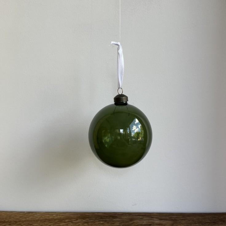 Boule de Noël transparente verte