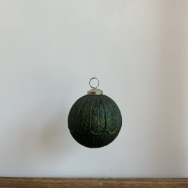 Boule de Noël verte mate